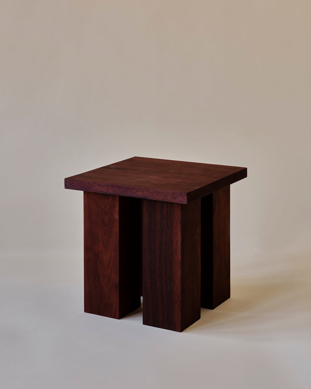 Miter Side Table Beetroot Angle 1