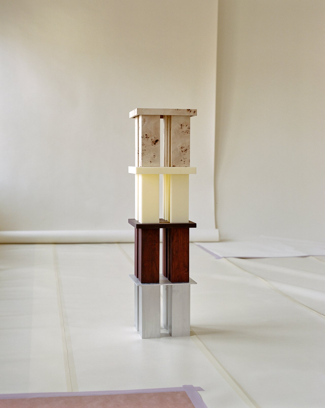 Miter Side Table Burl Stack 4