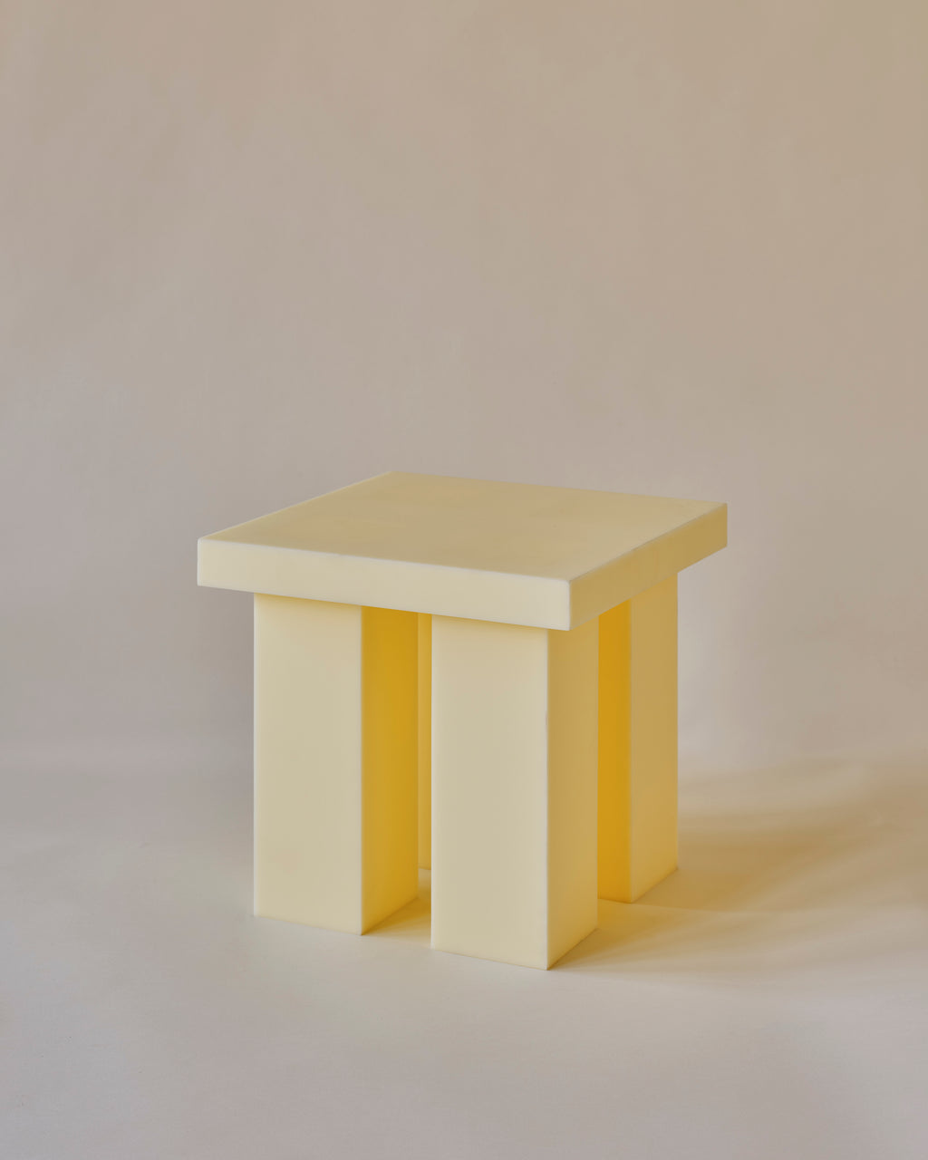 Miter Side Table Butter Angle 1