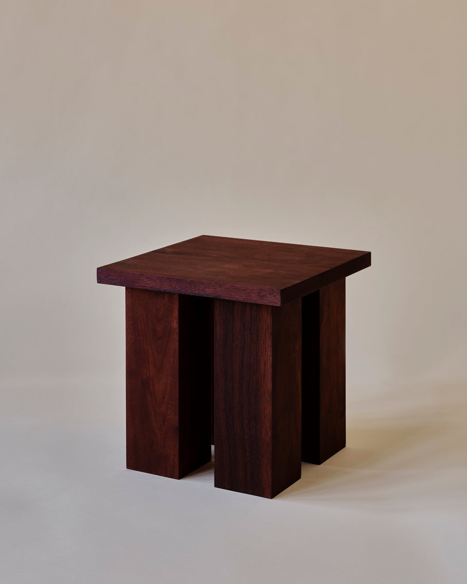 Miter Side Table Beetroot Angle 1