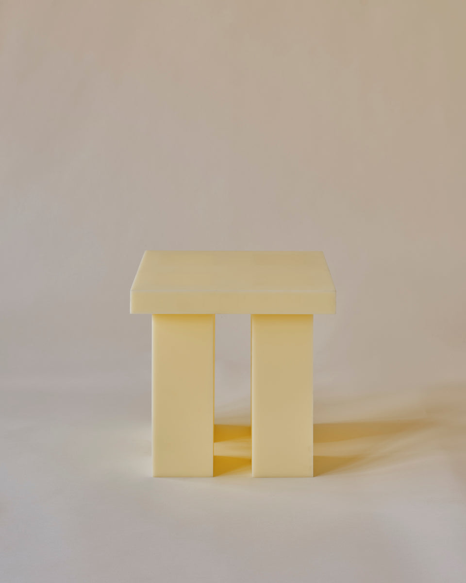 Miter Side Table Butter Straight 1